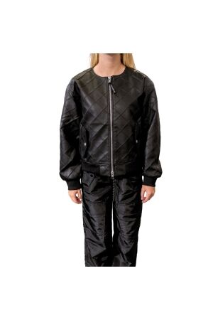 Haute L Amitie Quilt pu bomber Black