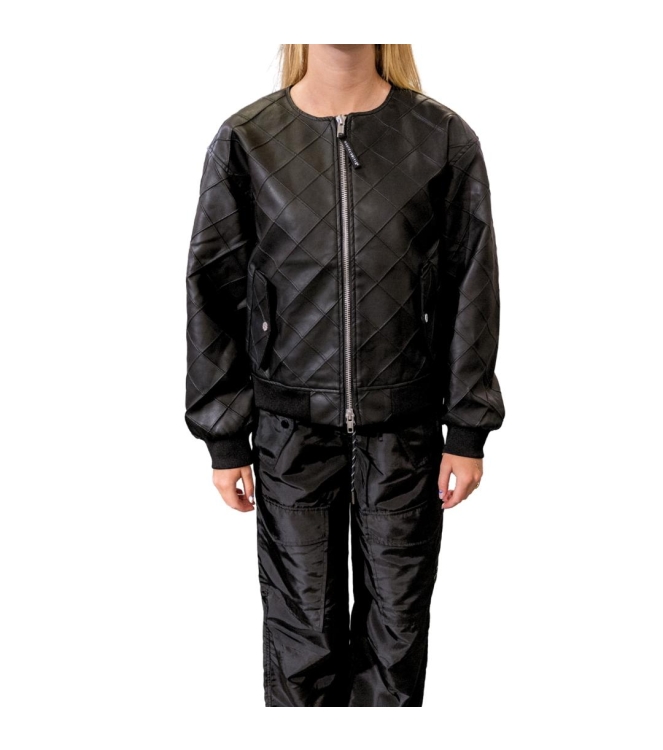 Haute L Amitie Quilt pu bomber Black