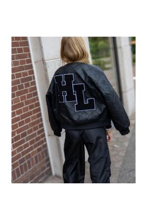 Haute L Amitie Quilt pu bomber Black