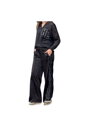 Haute L Amitie Logo tape track tall pant Black