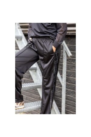 Haute L Amitie Logo tape track tall pant Black