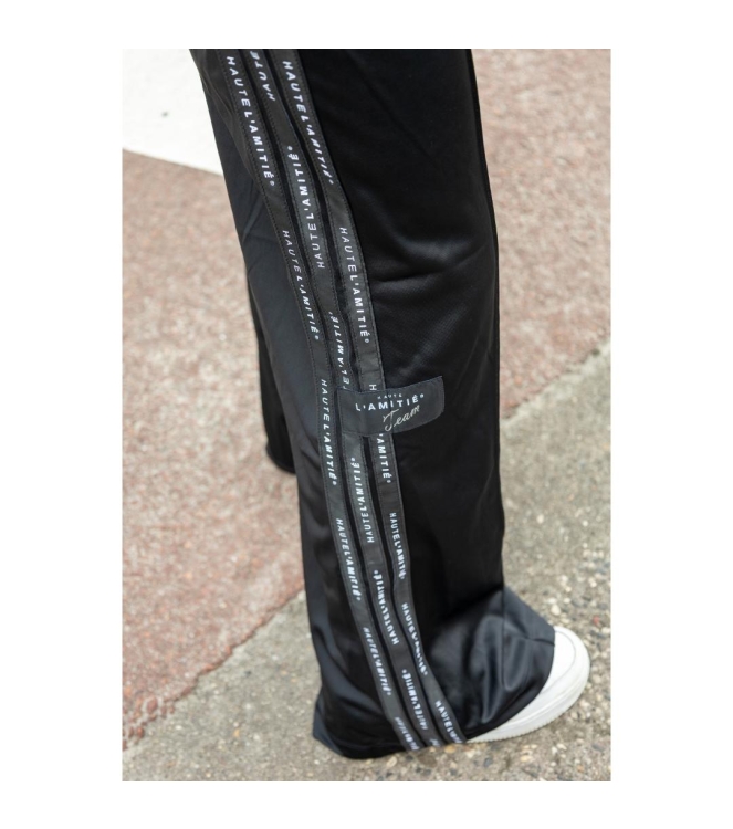 Haute L Amitie Logo tape track tall pant Black