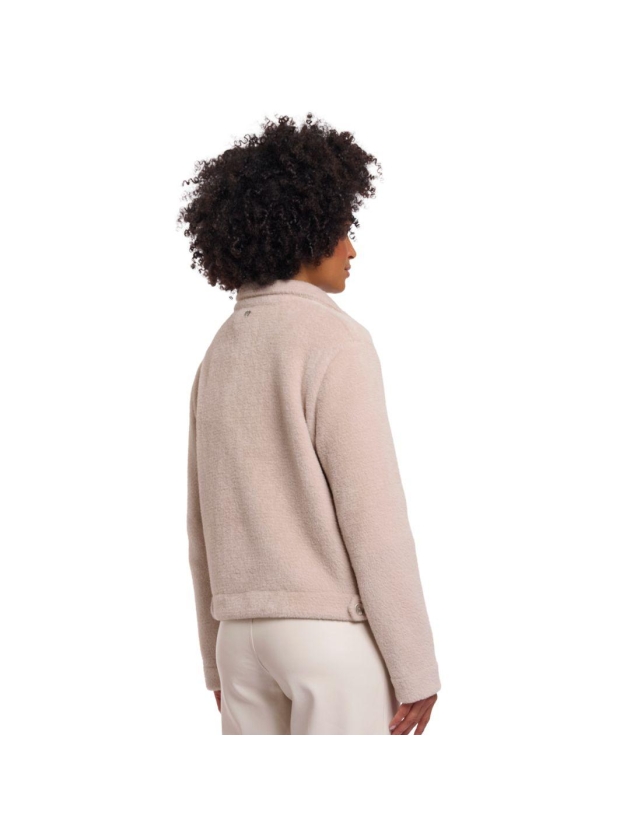 Rino en Pelle Boxy jacket with lapel collar 11018 smoked pearl