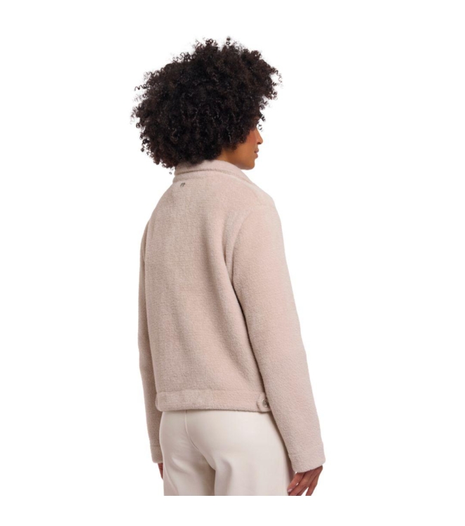 Rino en Pelle Boxy jacket with lapel collar 11018 smoked pearl