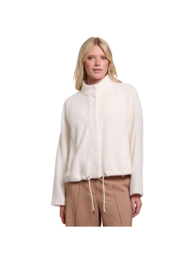 Rino en Pelle Boxy jacket with closure 70 snow white