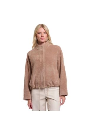 Rino en Pelle Boxy jacket with closure 10997 rosy brown
