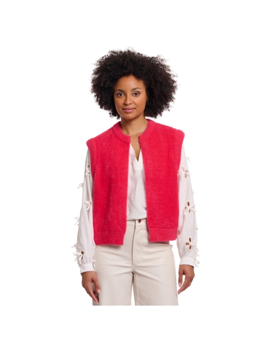 Rino en Pelle Short waistcoat 10996 pink punch