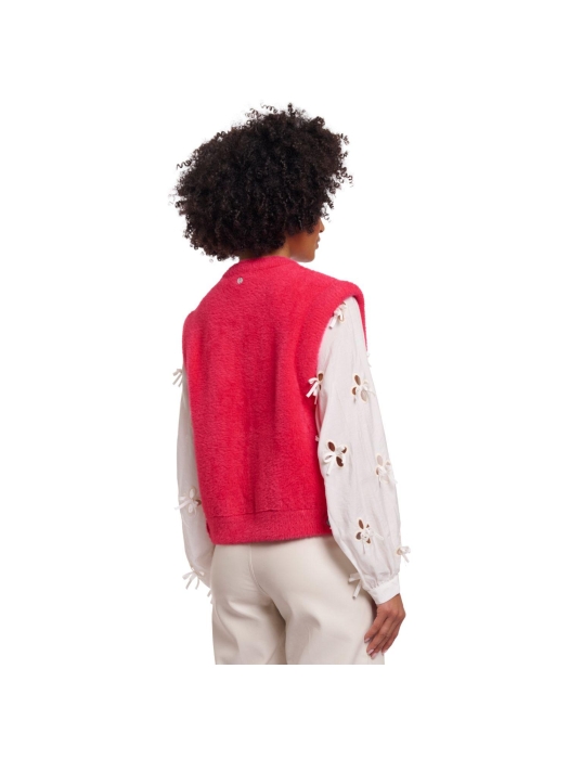 Rino en Pelle Short waistcoat 10996 pink punch