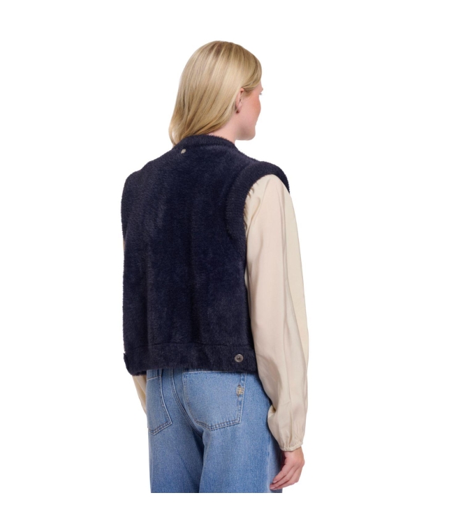 Rino en Pelle Short waistcoat 10175 dark navy