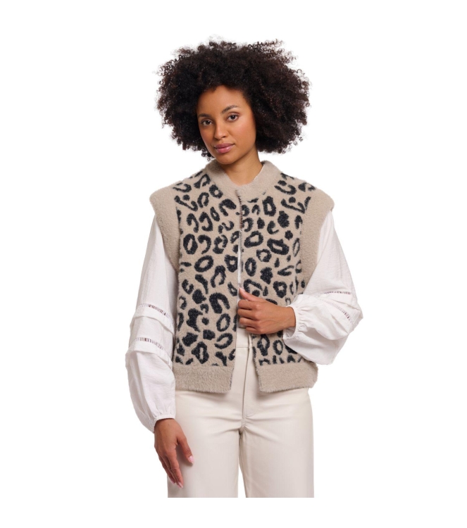 Rino en Pelle Short waistcoat 11066 desert leopard