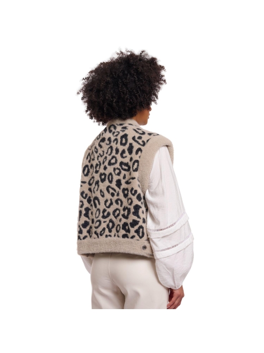 Rino en Pelle Short waistcoat 11066 desert leopard