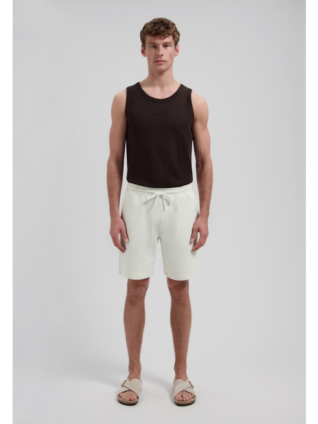 Dstrezzed Logan Waffle Sweatshort 107 Silver birch