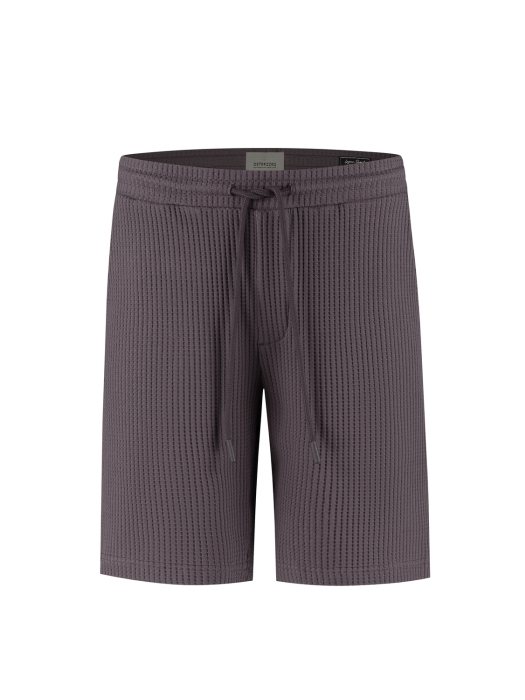 Dstrezzed Logan Waffle Sweatshort 463 Purple grey