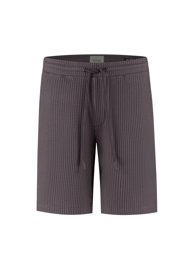 Dstrezzed Logan Waffle Sweatshort 463 Purple grey