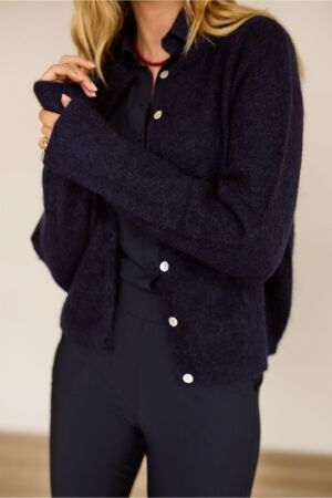 Studio Anneloes Bibi mohair cardigan 6900 dark blue