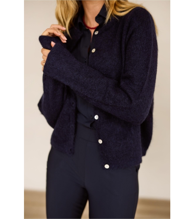 Studio Anneloes Bibi mohair cardigan 6900 dark blue