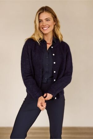 Studio Anneloes Bibi mohair cardigan 6900 dark blue