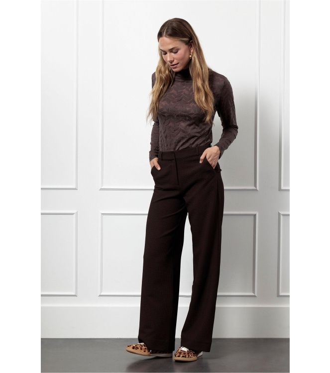 Studio Anneloes Reagan lace top 8700 espresso