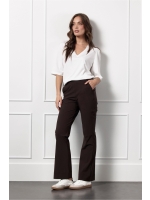 Studio Anneloes Flair bonded trousers 8700 espresso