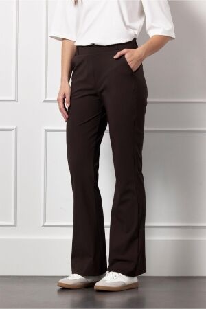 Studio Anneloes Flair bonded trousers 8700 espresso