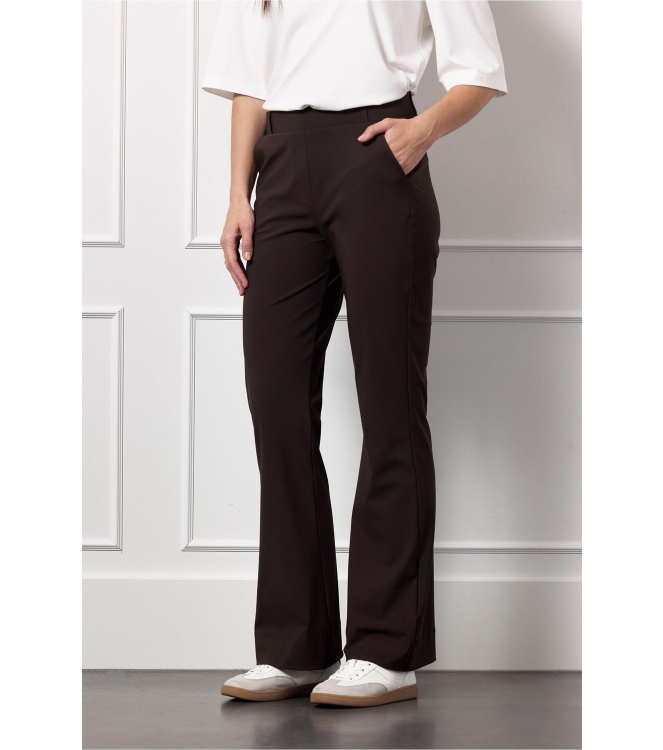 Studio Anneloes Flair bonded trousers 8700 espresso
