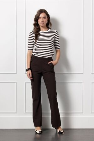 Studio Anneloes Flair bonded trousers 8700 espresso