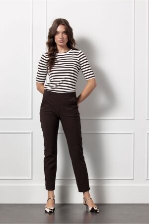 Studio Anneloes Anne bonded trousers 8700 espresso