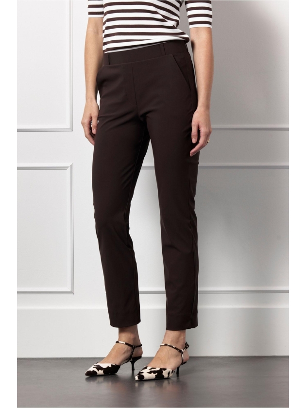 Studio Anneloes Anne bonded trousers 8700 espresso