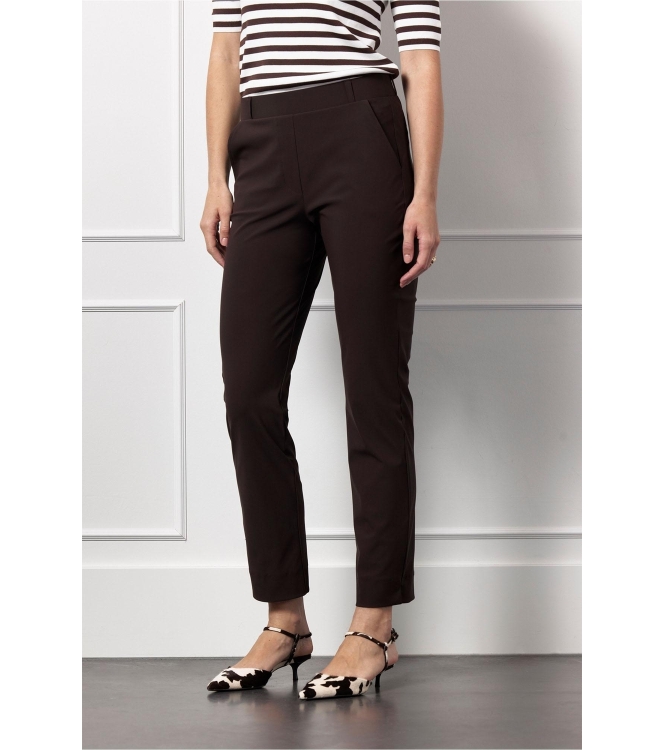 Studio Anneloes Anne bonded trousers 8700 espresso