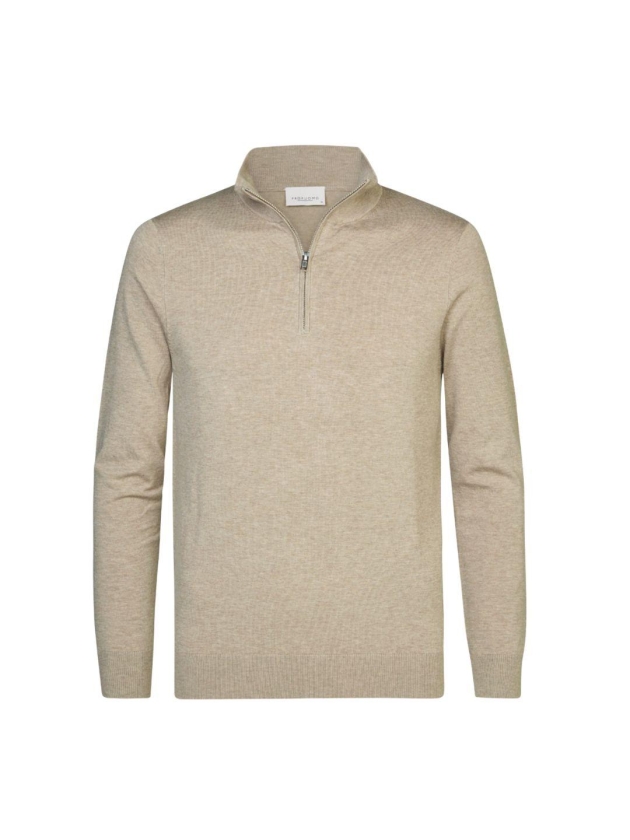 Profuomo PULLOVER HALFZIP BEIGE FBeige