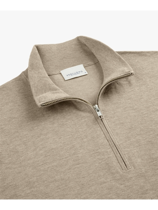 Profuomo PULLOVER HALFZIP BEIGE FBeige