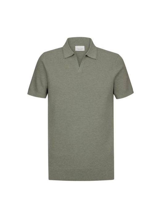 Profuomo POLO OPEN COLLAR SS M GREEN Z2Mid green