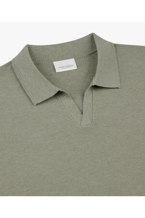 Profuomo POLO OPEN COLLAR SS M GREEN Z2Mid green