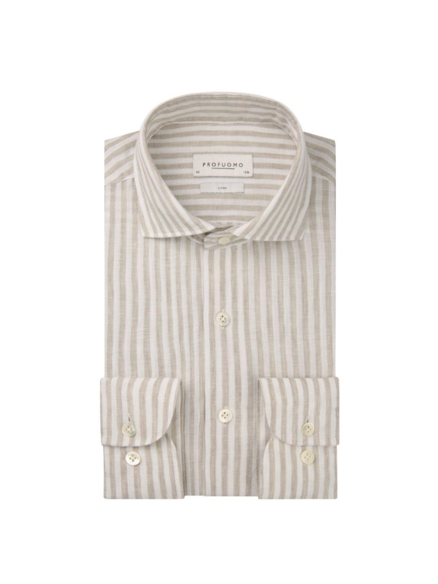 Profuomo SHIRT CUTAWAY SF BEIGE FBeige