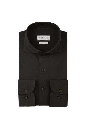 Profuomo SHIRT X-CUTAWAY SF D.BROWN H2Darkbrown