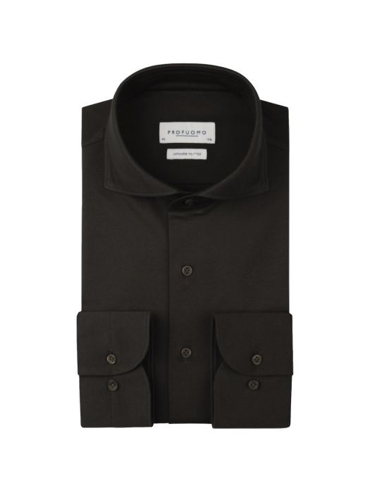 Profuomo SHIRT X-CUTAWAY SF D.BROWN H2Darkbrown