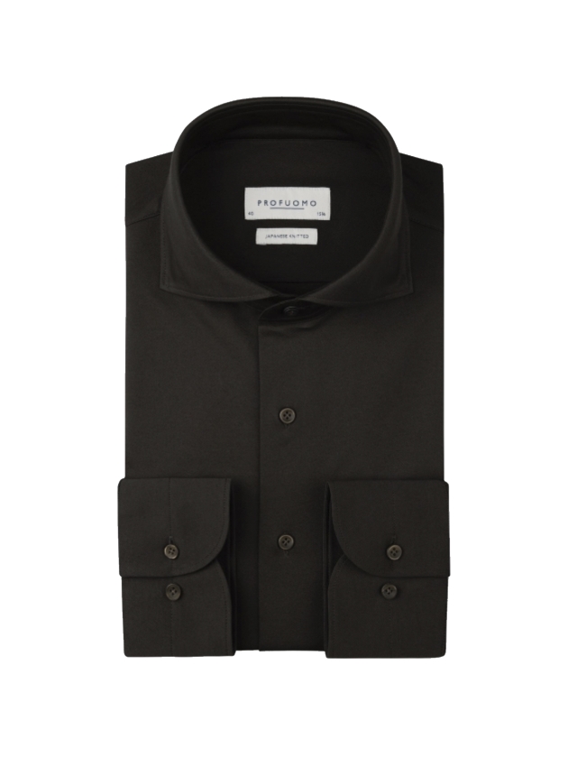 Profuomo SHIRT X-CUTAWAY SF D.BROWN H2Darkbrown