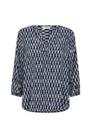 Freequent Printed blouse with v-neck Salute W. Moonbeam