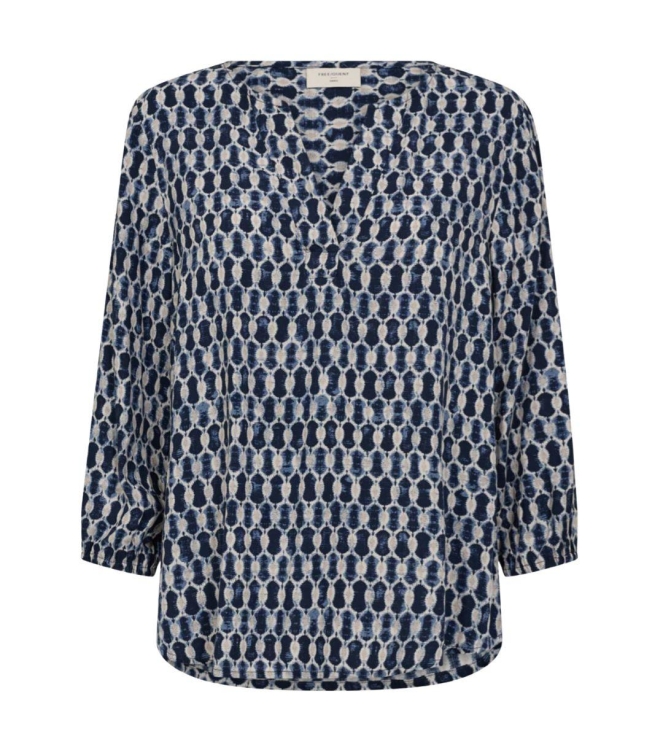 Freequent Printed blouse with v-neck Salute W. Moonbeam