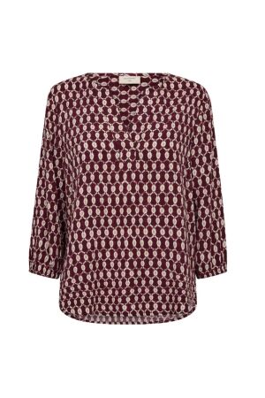 Freequent Printed blouse with v-neck Port Royale W. Moonbeam