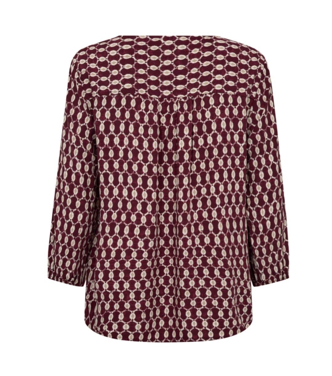 Freequent Printed blouse with v-neck Port Royale W. Moonbeam