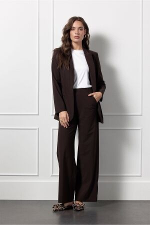 Studio Anneloes Lexie bonded trousers 8700 espresso
