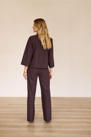 Studio Anneloes Lexie bonded trousers 8700 espresso