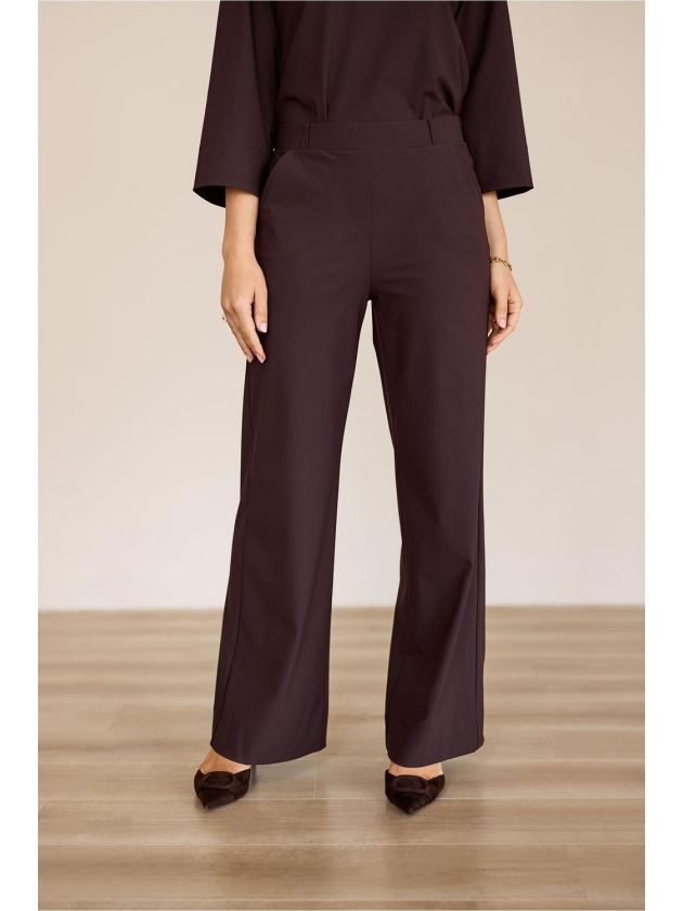 Studio Anneloes Lexie bonded trousers 8700 espresso