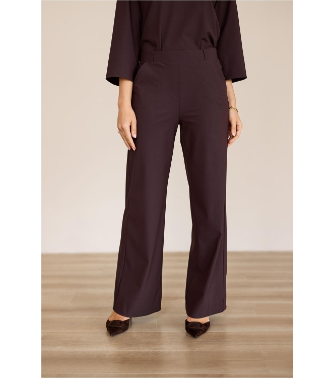 Studio Anneloes Lexie bonded trousers 8700 espresso
