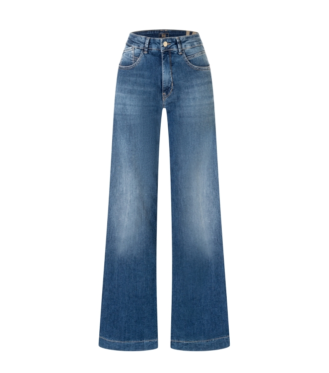 MAC RICH PALAZZO D585 Navy heavy wash