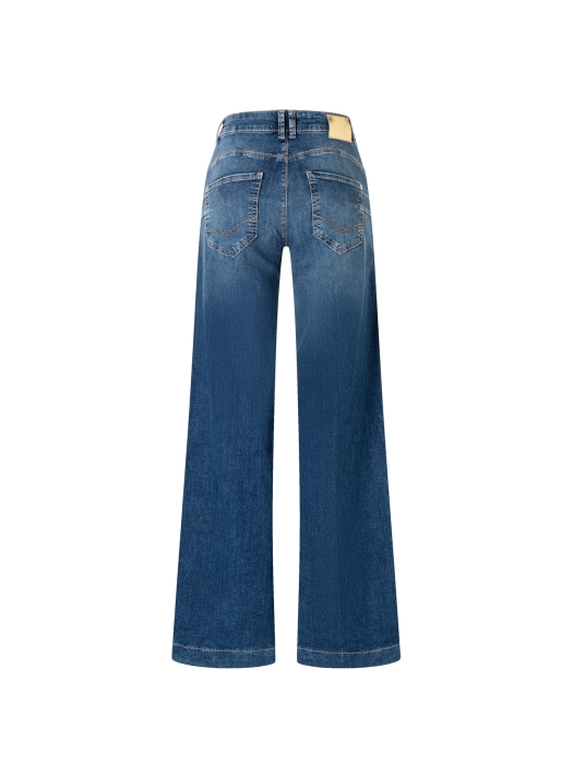 MAC RICH PALAZZO D585 Navy heavy wash