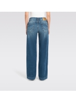 MAC RICH PALAZZO D585 Navy heavy wash