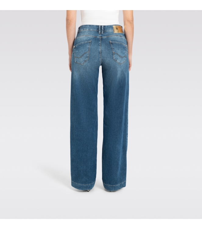 MAC RICH PALAZZO D585 Navy heavy wash