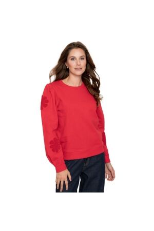 Geisha Sweater big flowers 000450 Red